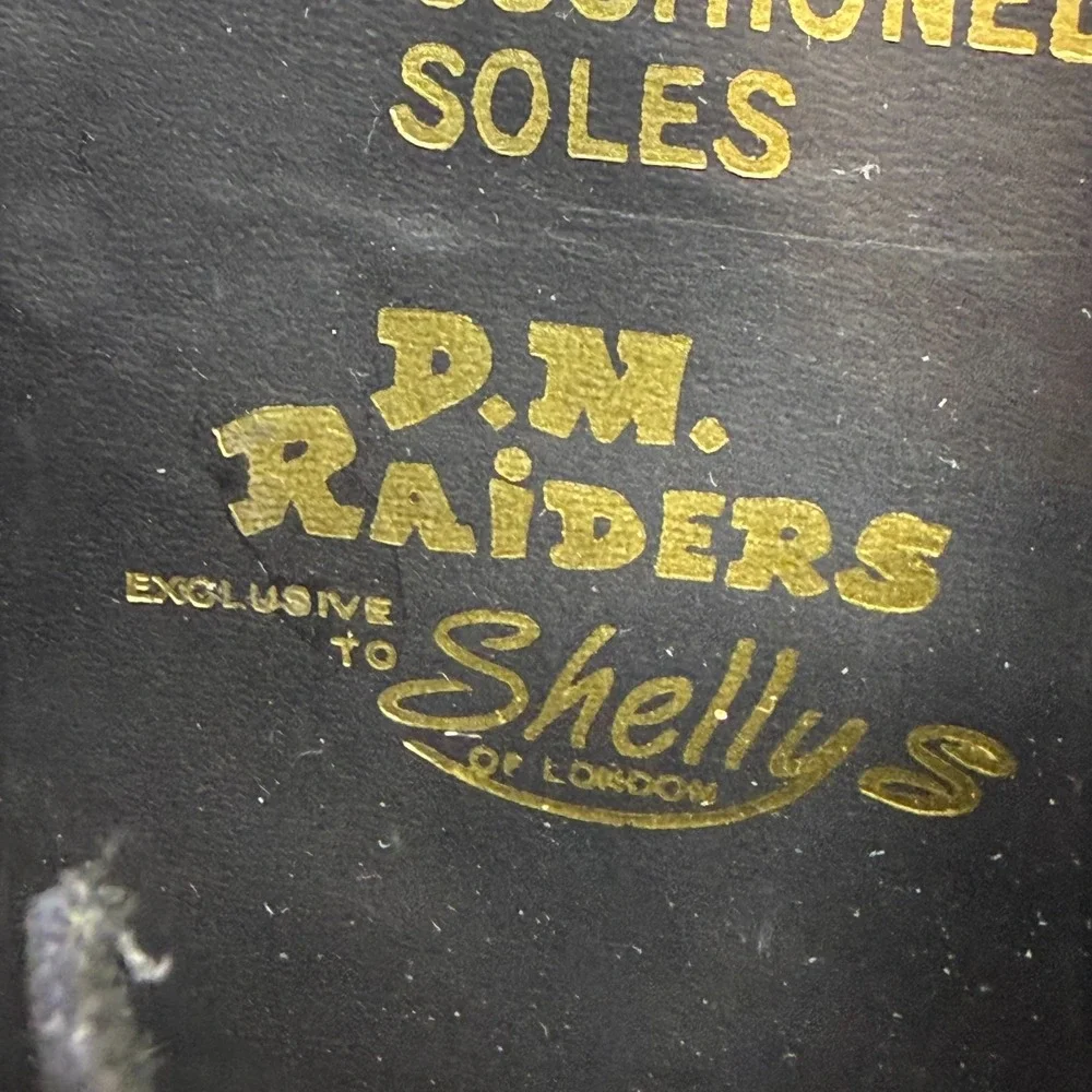 Dr Martens Vintage DM Raiders Shellys London Oxfords UK 8 US 9 Mens‎ Black